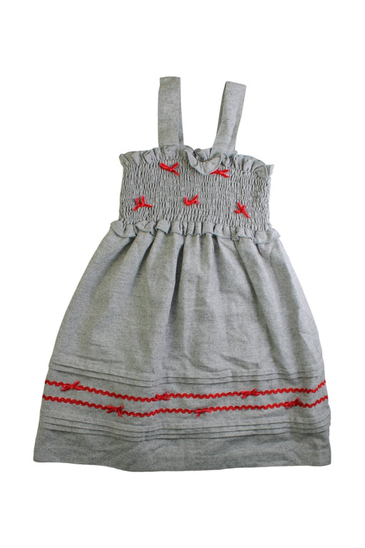 A Grey Sleeveless Dresses from Nicholas & Bears in size 6T for girl. (Front View)