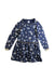 A Navy Long Sleeve Dresses from Petit Bateau in size 6T for girl. (Front View)