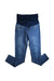 A Blue Jeggings from Gennie's in size Maternity-M for maternity. (Front View)