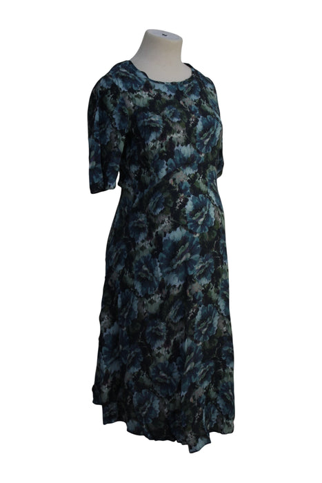 A Blue Long Sleeve Dresses from Seraphine in size Maternity-XS for maternity. (Back View)