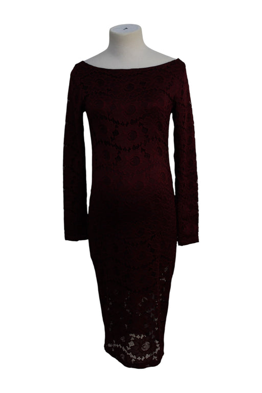 A Burgundy Long Sleeve Dresses from Ingrid & Isabel in size Maternity-S for maternity. (Front View)