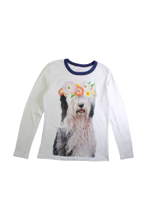 A White Long Sleeve T Shirts from Crewcuts in size 10Y for girl. (Front View)