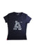 A Navy Short Sleeve T Shirts from Aigle in size 12Y for girl. (Front View)