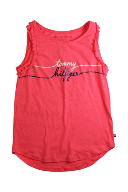 A Pink Sleeveless Tops from Tommy Hilfiger in size 8Y for girl. (Front View)