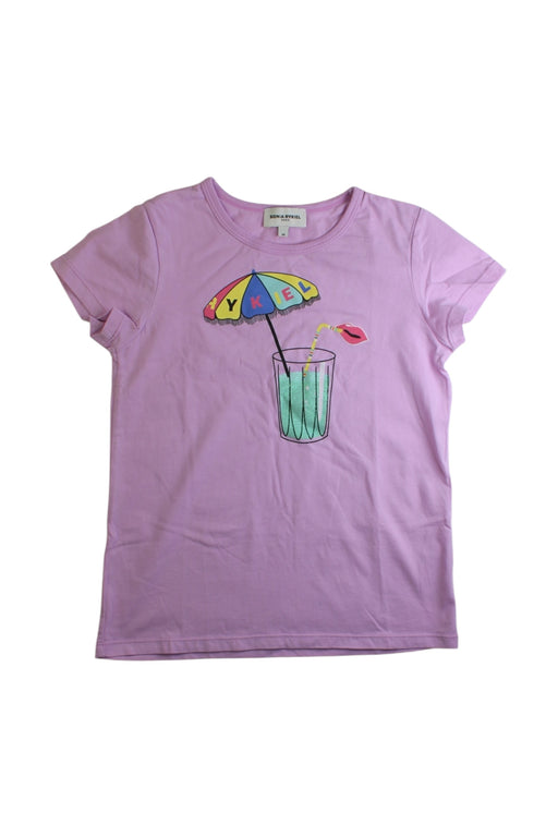 A Purple Short Sleeve T Shirts from Sonia Rykiel in size 10Y for girl. (Front View)