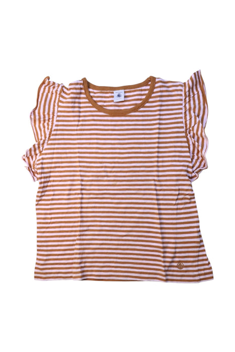 A Brown Short Sleeve Tops from Petit Bateau in size 10Y for girl. (Front View)