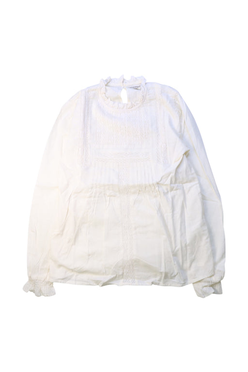 A White Long Sleeve Tops from the new society in size 10Y for girl. (Front View)