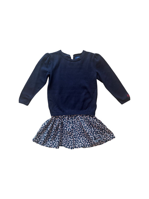 A Navy Long Sleeve Dresses from Polo Ralph Lauren in size 3T for girl. (Front View)