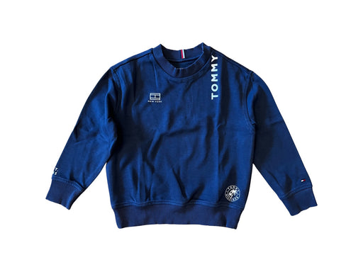 A Navy Crewneck Sweatshirts from Tommy Hilfiger in size 5T for boy. (Front View)