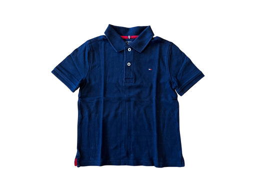A Navy Short Sleeve Polos from Tommy Hilfiger in size 5T for neutral. (Front View)