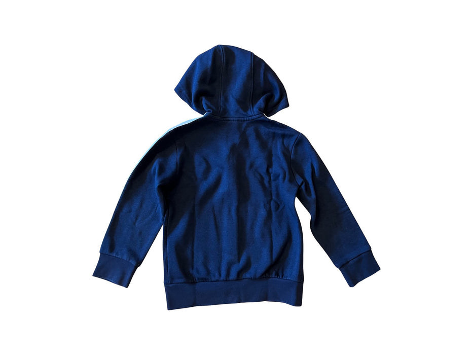A Navy Hooded Sweatshirts from Adidas in size 5T for boy. (Back View)