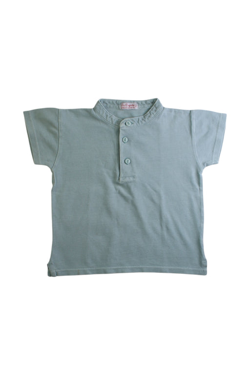 A Blue Short Sleeve Polos from La Coqueta in size 2T for boy. (Front View)