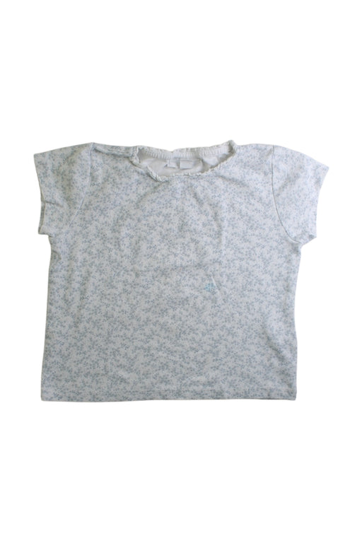 A Grey Short Sleeve Tops from The Little White Company in size 2T for girl. (Front View)