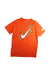 A Orange Short Sleeve T Shirts from Nike in size 14Y for boy. (Front View)