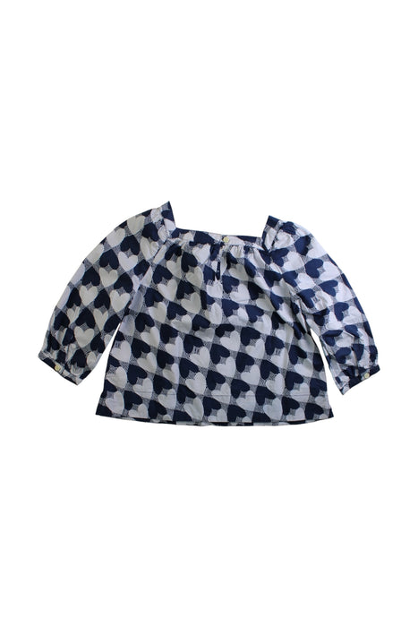 A Blue Long Sleeve Tops from Crewcuts in size 4T for girl. (Back View)