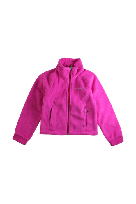 A Pink Lightweight Jackets from Columbia in size 4T for girl. (Front View)
