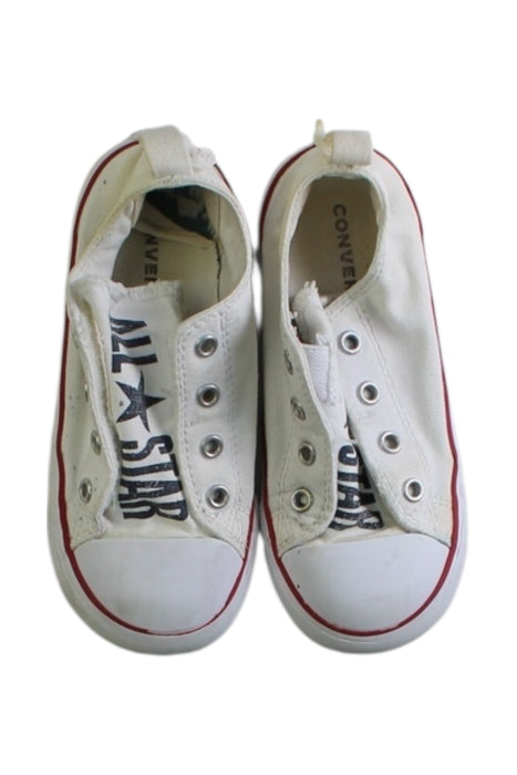 A White Slip Ons from Converse in size 4T for neutral. (Back View)
