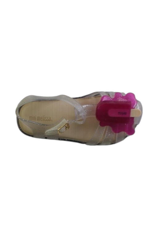 A Transparent Sandals from Mini Melissa in size 4T for girl. (Front View)