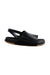 A Black Sandals from Mini Melissa in size 6T for girl. (Front View)