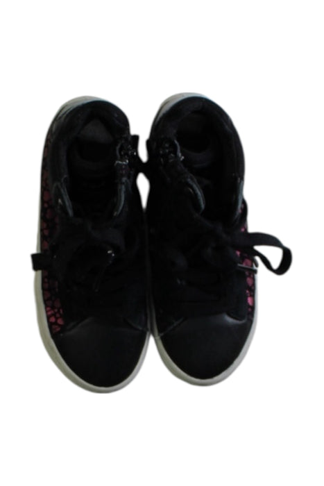 A Black Sneakers from Geox in size 4T for girl. (Back View)