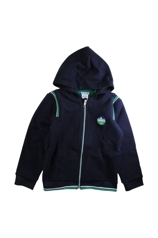 A Navy Zippered Sweatshirts from Jacadi in size 10Y for boy. (Front View)
