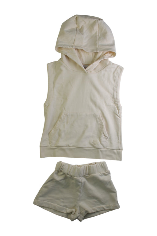 A Ivory Shorts Sets from Moncler in size 6T for girl. (Front View)
