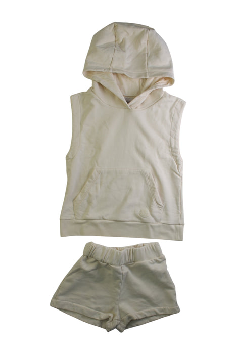 A Ivory Shorts Sets from Moncler in size 6T for girl. (Front View)