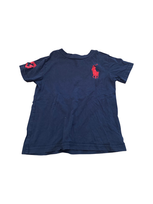 A Navy Short Sleeve T Shirts from Polo Ralph Lauren in size 2T for boy. (Front View)