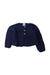 A Navy Cardigans from Petit Bateau in size 3-6M for girl. (Front View)