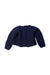 A Navy Cardigans from Petit Bateau in size 3-6M for girl. (Back View)