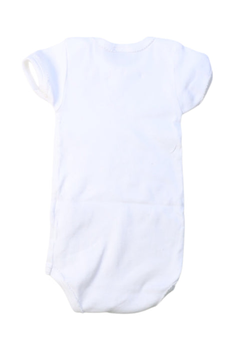 A White Short Sleeve Bodysuits from Petit Bateau in size 3-6M for girl. (Back View)