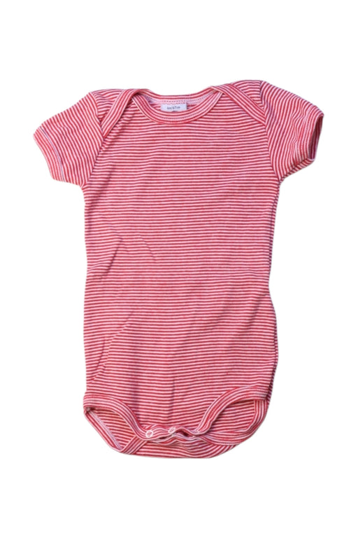 A Red Short Sleeve Bodysuits from Petit Bateau in size 3-6M for boy. (Front View)