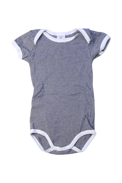 A Navy Short Sleeve Bodysuits from Petit Bateau in size 3-6M for boy. (Front View)