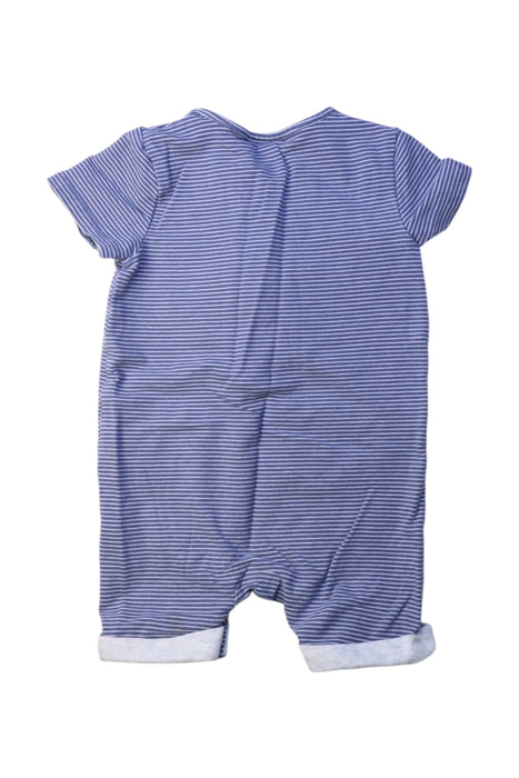A Blue Short Sleeve Rompers from The Little White Company in size 6-12M for girl. (Back View)