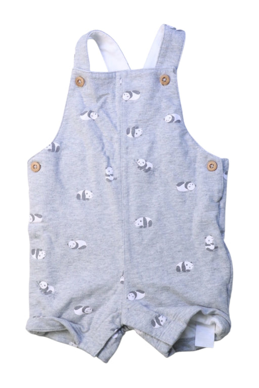 A Grey Overall Shorts from The Little White Company in size 6-12M for girl. (Front View)