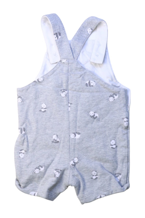 A Grey Overall Shorts from The Little White Company in size 6-12M for girl. (Back View)