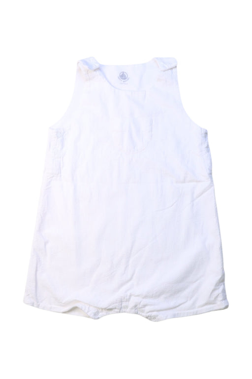 A White Sleeveless Rompers from Petit Bateau in size 6-12M for girl. (Front View)