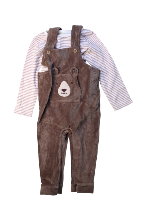 A Brown Long Overalls from Jojo Maman Bébé in size 6-12M for boy. (Front View)