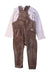 A Brown Long Overalls from Jojo Maman Bébé in size 6-12M for boy. (Back View)