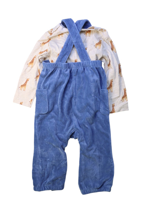 A Blue Overall Sets from Jojo Maman Bébé in size 6-12M for boy. (Back View)