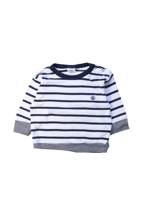A White Long Sleeve Tops from Petit Bateau in size 3-6M for boy. (Front View)