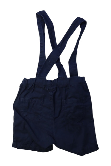 A Navy Overall Shorts from Petit Bateau in size 3-6M for boy. (Back View)