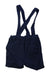 A Navy Overall Shorts from Petit Bateau in size 3-6M for boy. (Back View)