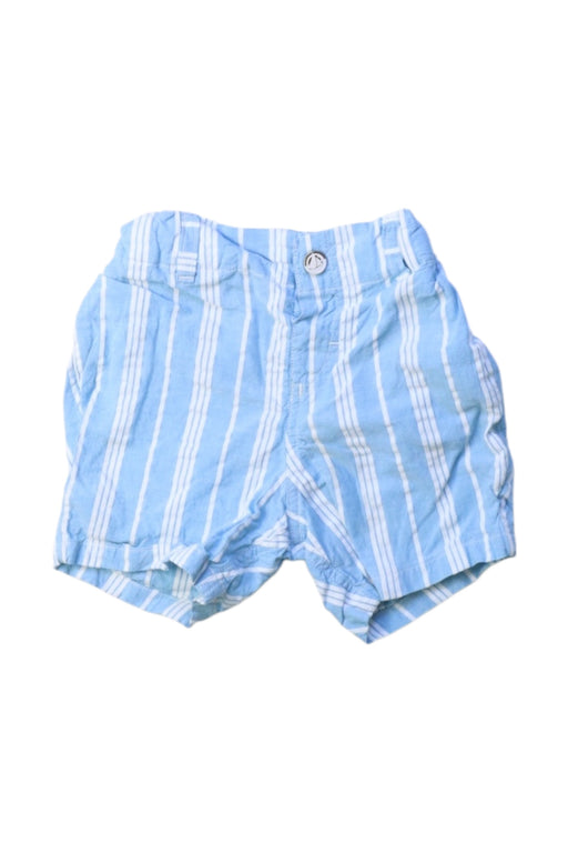 A Blue Shorts from Petit Bateau in size 6-12M for boy. (Front View)