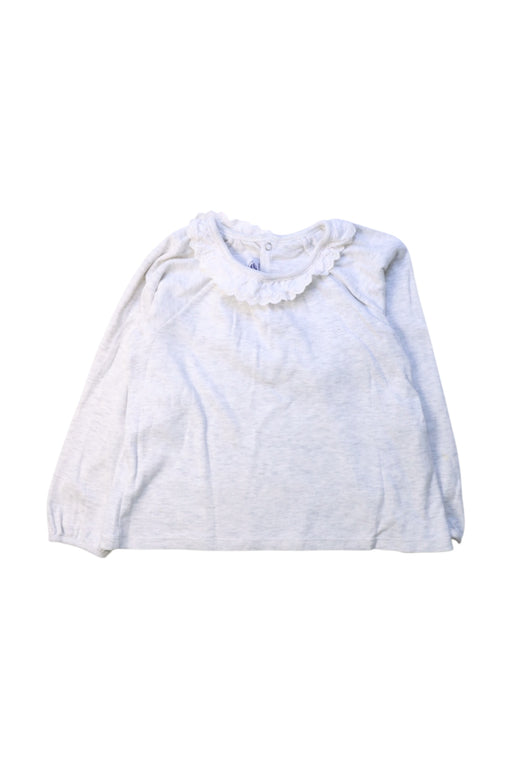 A White Long Sleeve Tops from Petit Bateau in size 3T for girl. (Front View)