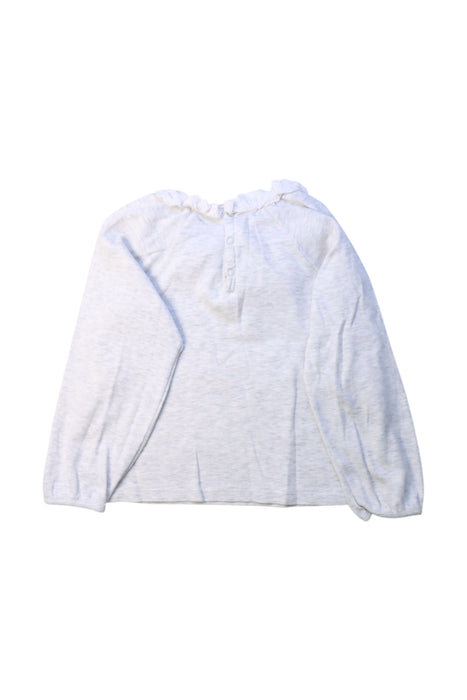 A White Long Sleeve Tops from Petit Bateau in size 3T for girl. (Back View)