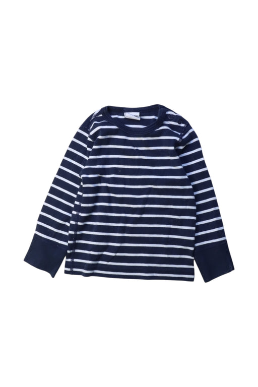 A Navy Long Sleeve T Shirts from Polarn O. Pyret in size 6-12M for boy. (Front View)