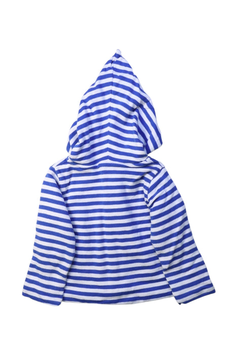 A Blue Hooded Sweatshirts from Petit Bateau in size 6-12M for boy. (Back View)