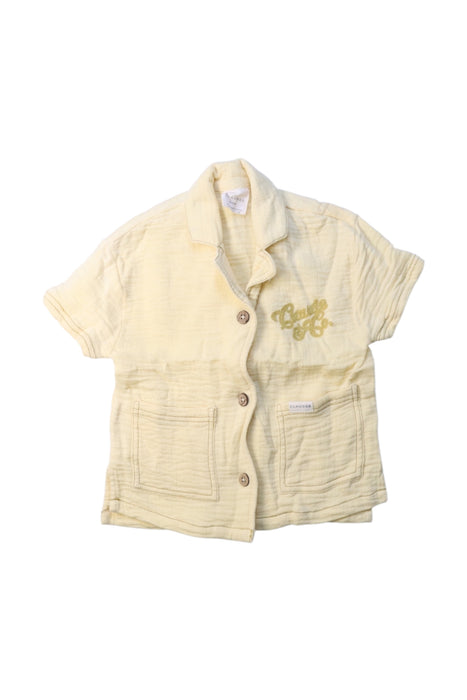 A Yellow Short Sleeve Shirts from Claude & Co in size 6-12M for boy. (Front View)