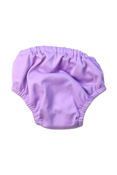 A Purple Swim Diapers from Charlie Banana in size 3-6M for girl. (Back View)